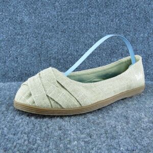 Blowfish Malibu Women Flat Shoes Brown‎ Fabric Slip On Size 5 Medium